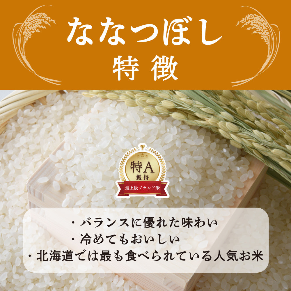 【無洗米】【セット販売】 令和7年産 新米 北海道産 ゆめぴりか10kg(5kg×2袋)+ななつぼし10kg(5kg×2袋)=計20kg 無洗米 単一原料米 送料無料 精米工場からの直送品