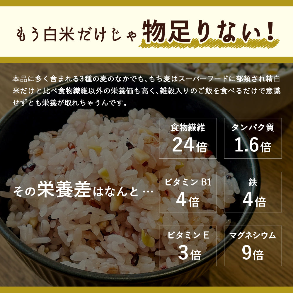 雑穀 雑穀米 国産 麦の恵み雑穀米 2.4kg(800g×3袋) 無添加 無着色 安心の国産 国内産原料100% ダイエット 置き換え