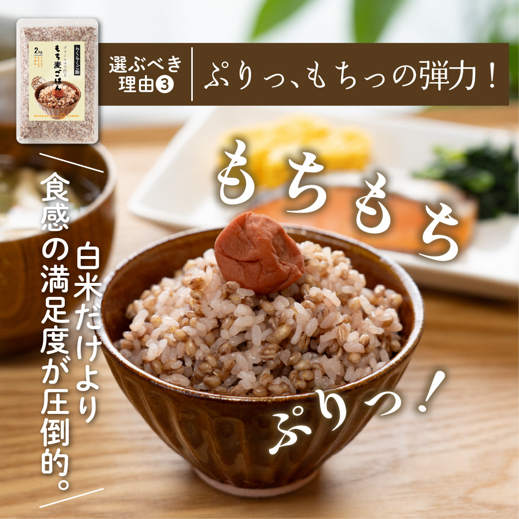【無洗米入り雑穀】 雑穀 雑穀米 国産 ダイシモチ もち麦ごはん 4kg(2kg×2袋) 送料無料 水溶性食物繊維 βグルカン豊富 研がずに炊ける 初めての方おすすめ 当店のイチオシ 健康 美容 栄養