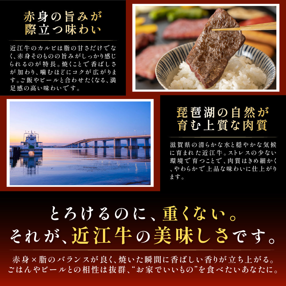 近江牛 焼肉用 カルビ 500g 送料無料 国産和牛 冷凍 牛肉 BBQ お取り寄せ ギフト 母の日 父の日 お歳暮