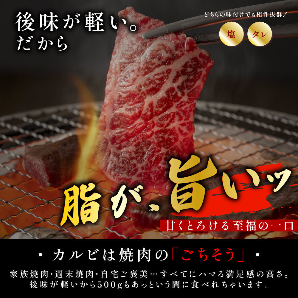 近江牛 焼肉用 カルビ 500g 送料無料 国産和牛 冷凍 牛肉 BBQ お取り寄せ ギフト 母の日 父の日 お歳暮