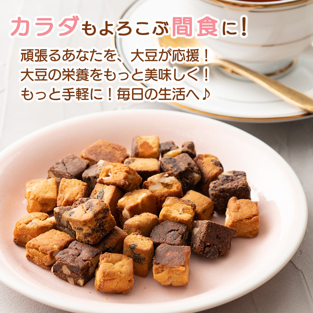 【1種類 選べる】ソイキューブ 1kg(100g×10袋) | (チョコくるみ/アーモンド・オレンジピール/ホワイトチョコ・マカダミア/3種のベリー) SOYCUBE お菓子 おからパウダー 大豆粉 グルテンフリー 小麦不使用 低GI 低糖質 糖質制限 小腹サポート 食物繊維