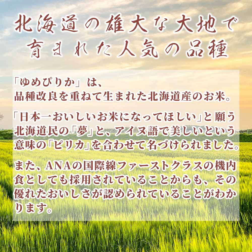 無洗米】 令和7年産 北海道産 ゆめぴりか 20kg(5kg×4袋) 北海道産 単一