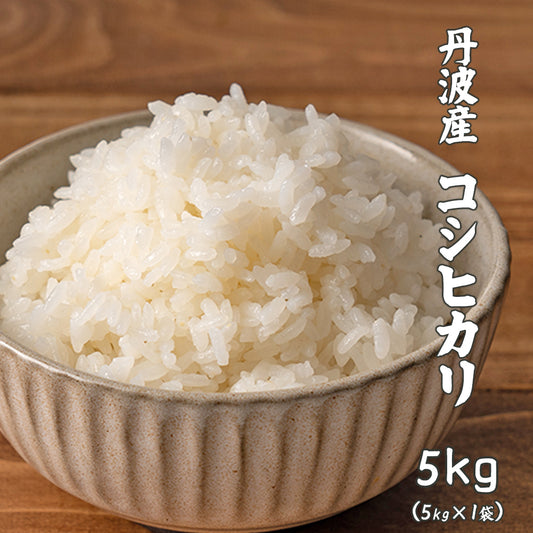 【白米】 令和7年産 丹波産 コシヒカリ 5kg こしひかり 単一原料米 お米 精米工場からの直送品 雑穀米本舗